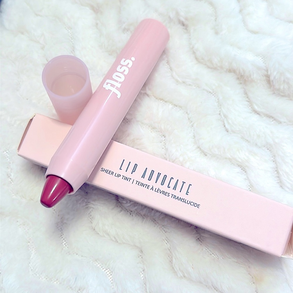 FLOSS Lip Advocate, in Proof Color, Lip Advocate, Sheer Tint, Shea Buttery Lips